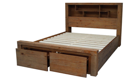 Hobart Slat Bed w/Bookcase End