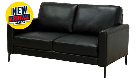 Torino 2 Seater Sofa - Black Leather