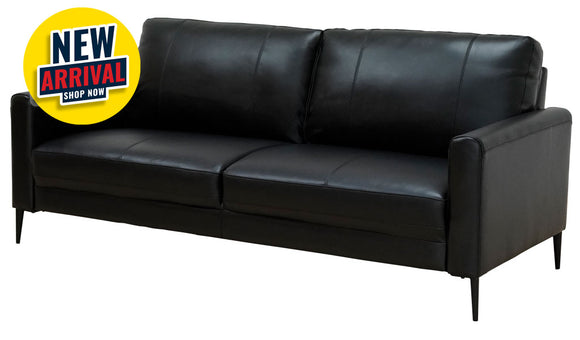 Torino 3 Seater Sofa - Black Leather
